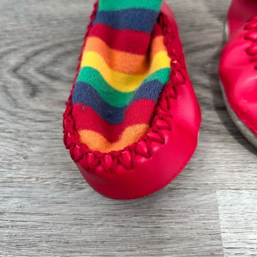 Moccasin Slipper Socks for‎ Toddlers Rainbow 18-24 Months